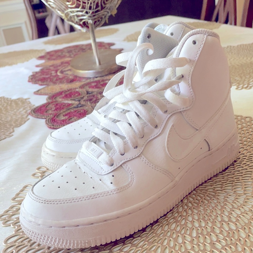 Nike air force high top, white, size 4.5